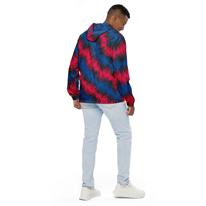 Men’s Windbreaker - Blue-Red Radio