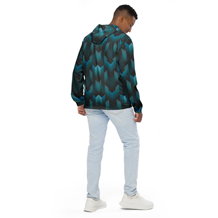 Men’s Windbreaker - Black-Green Modern