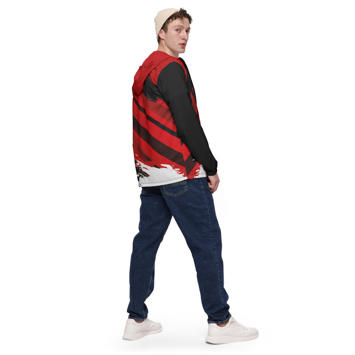 Men’s Windbreaker - Black-Red Toss