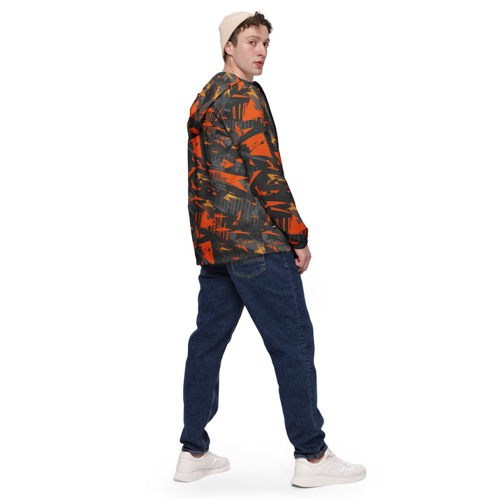 Men’s Windbreaker - Black-Orange Spark