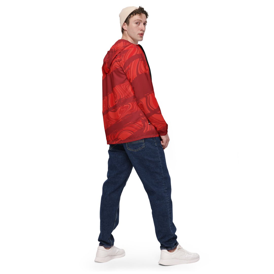 Men’s Windbreaker - Red Lava