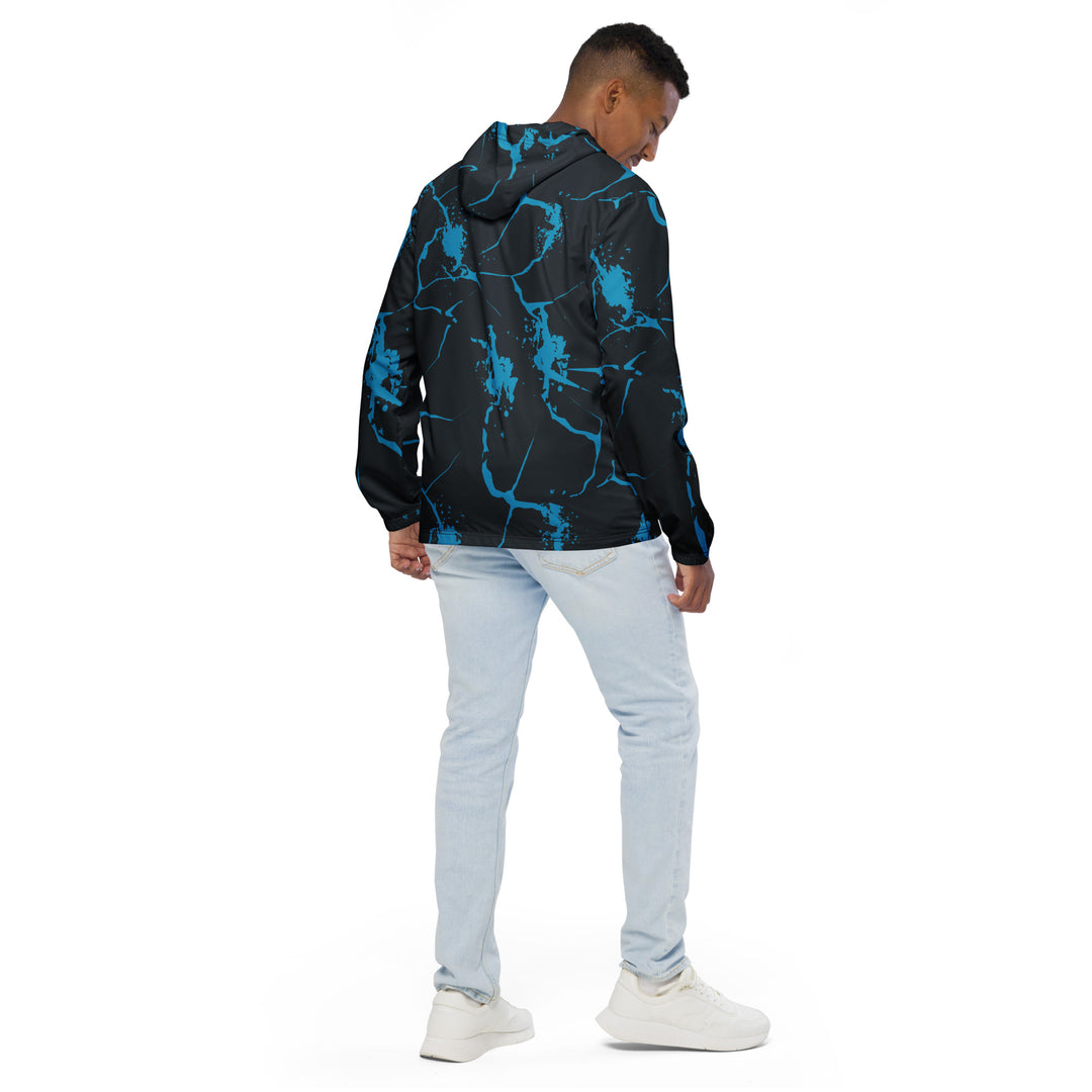 Men’s Windbreaker - Black-Blue Nerve