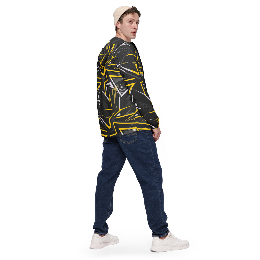 Men’s Windbreaker - Black-Yellow Tension