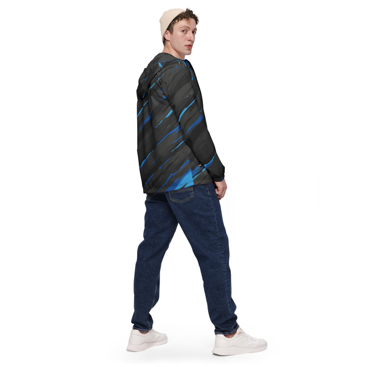 Men’s Windbreaker - Grey-Blue Timeline