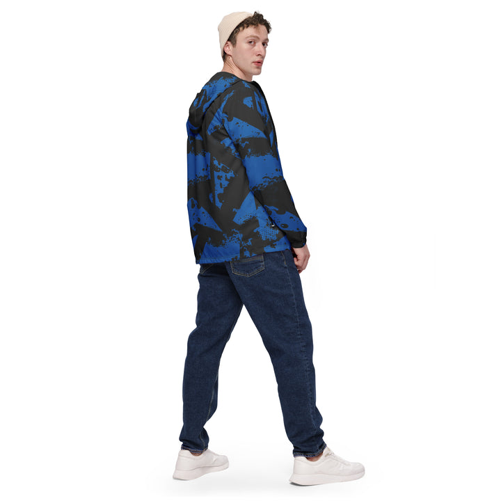 Men’s Windbreaker - Blue-Black Stains