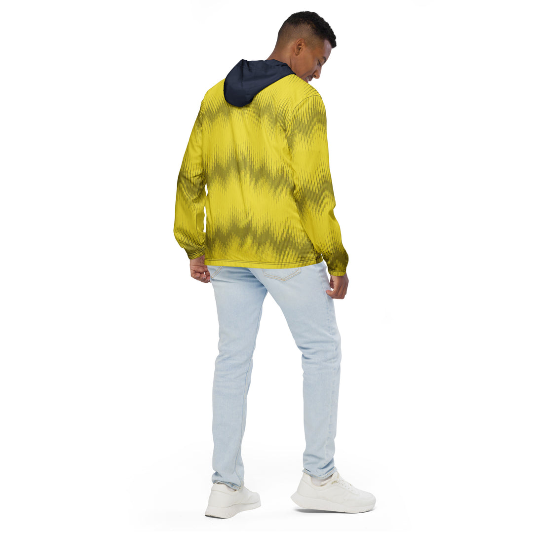 Men’s Windbreaker - Yellow-Black Saw