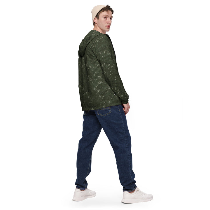 Men’s Windbreaker - Green-Grey Camouflage