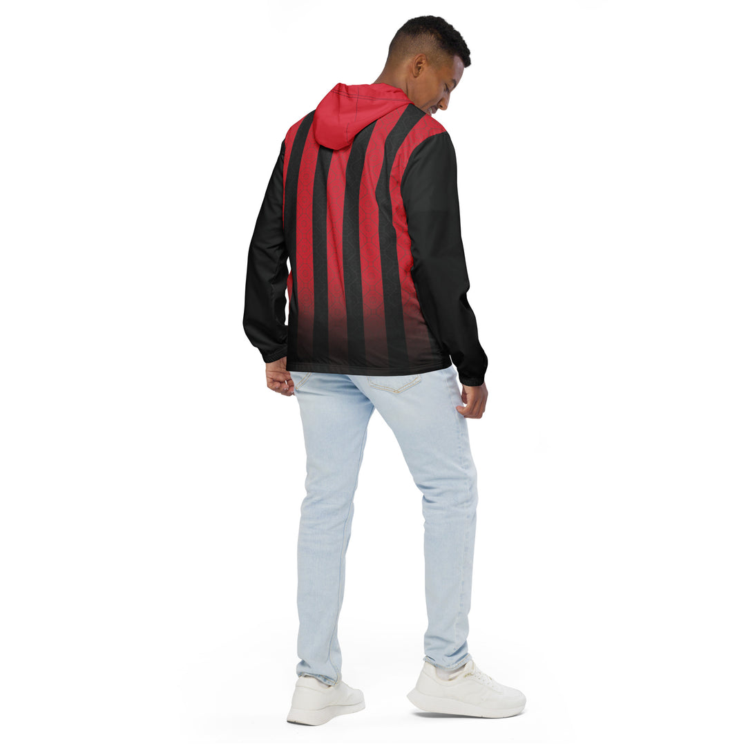 Men’s Windbreaker - Black-Red Pillar