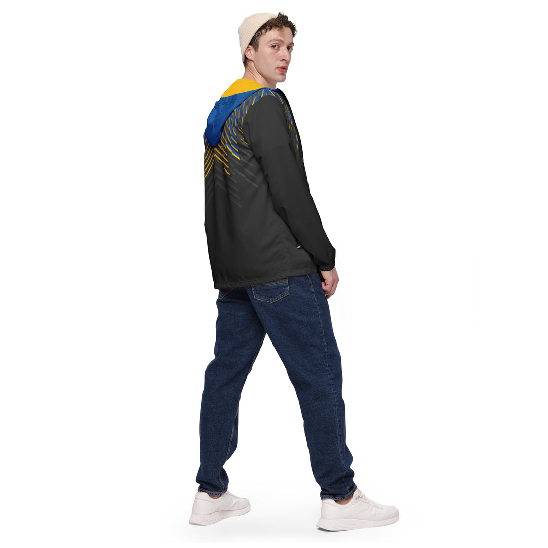 Men’s Windbreaker - Grey-Yellow Energy