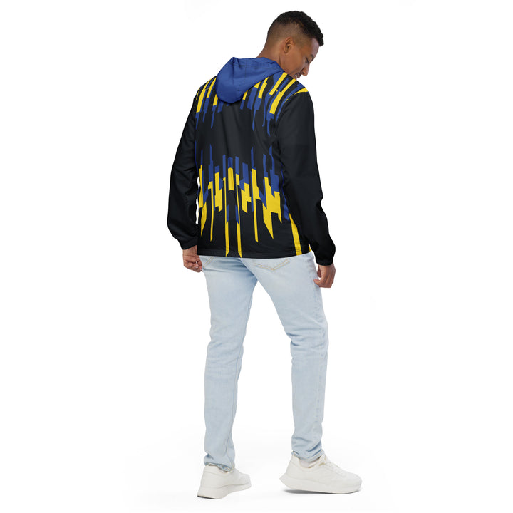 Men’s Windbreaker - Blue-Yellow Bite