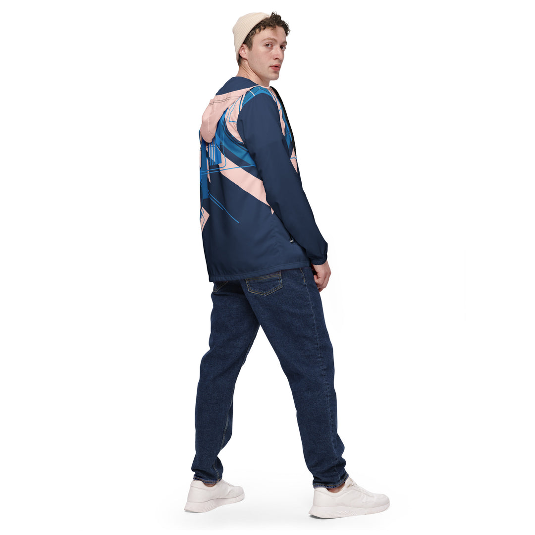 Men’s Windbreaker - Blue-Pink Hover