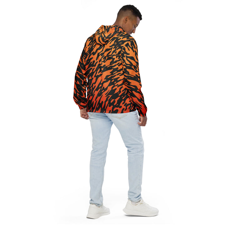 Men’s Windbreaker - Orange-Black Wild