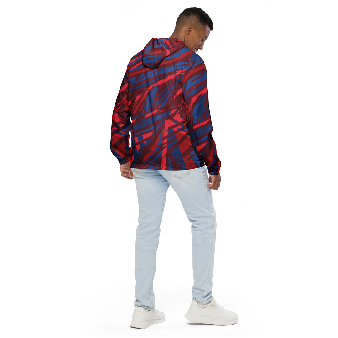 Men’s Windbreaker - Red-Blue Root