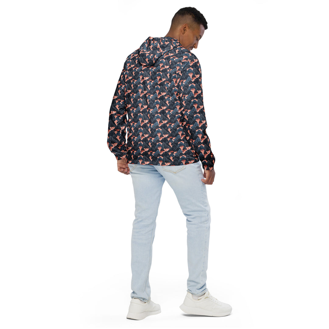 Men’s Windbreaker - Blue-Beige Terrain