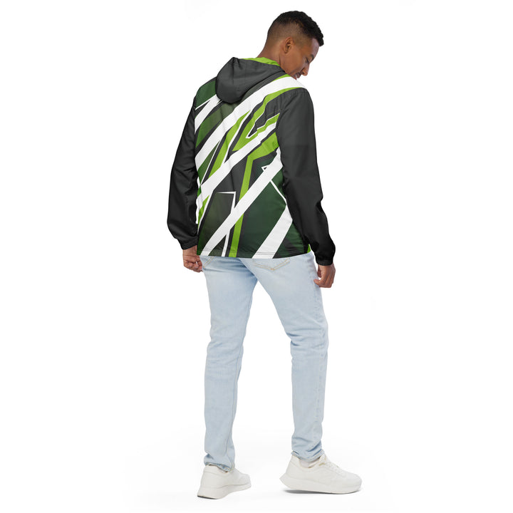 Men’s Windbreaker - Green-White Strike