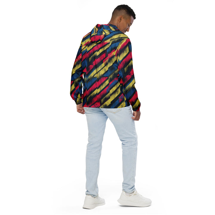 Men’s Windbreaker - Red-Yellow Strike