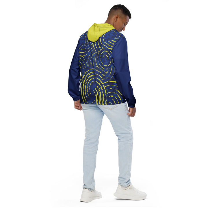 Men’s Windbreaker - Blue-Yellow Spin