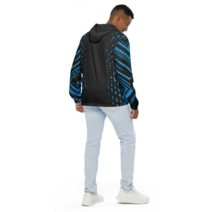 Men’s Windbreaker - Black-Blue Blade