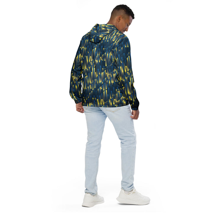 Men’s Windbreaker - Blue-Yellow Rain