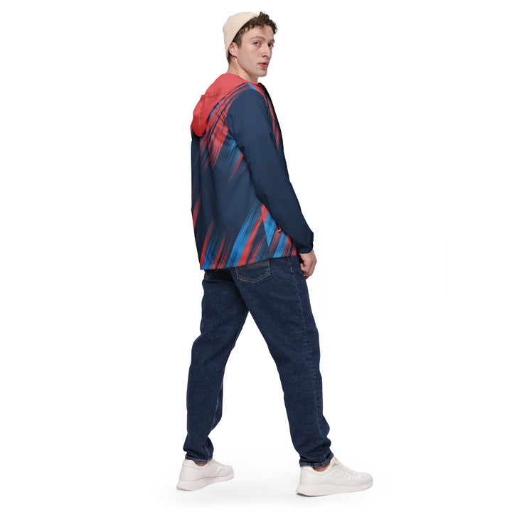 Men’s Windbreaker - Red-Blue Blur