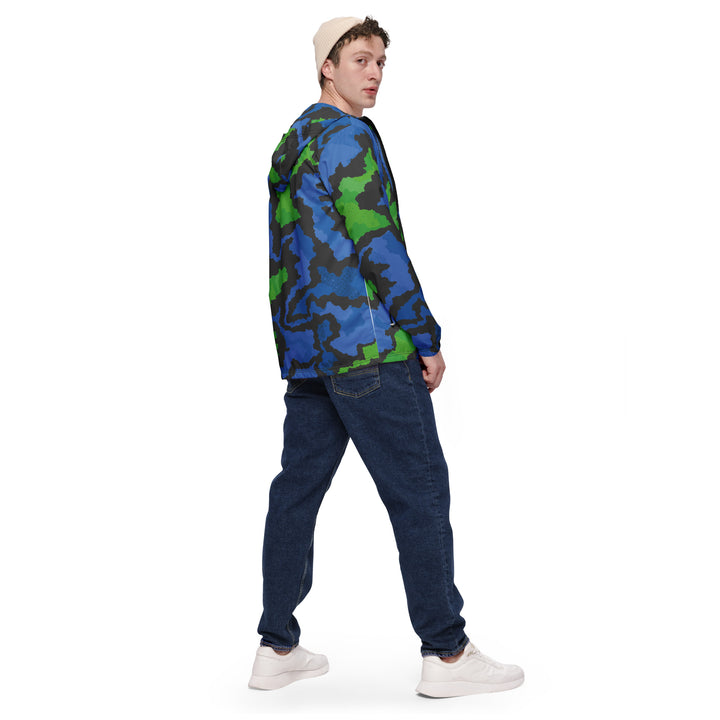 Men’s Windbreaker - Blue-Green World