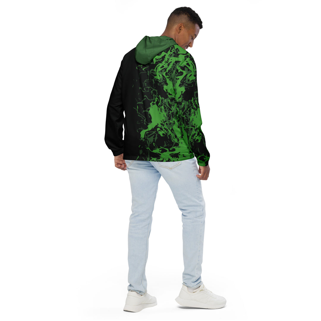 Men’s Windbreaker - Black-Green Might