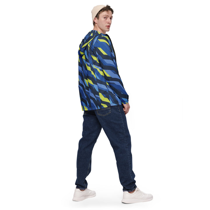 Men’s Windbreaker - Blue-Yellow Lagoon