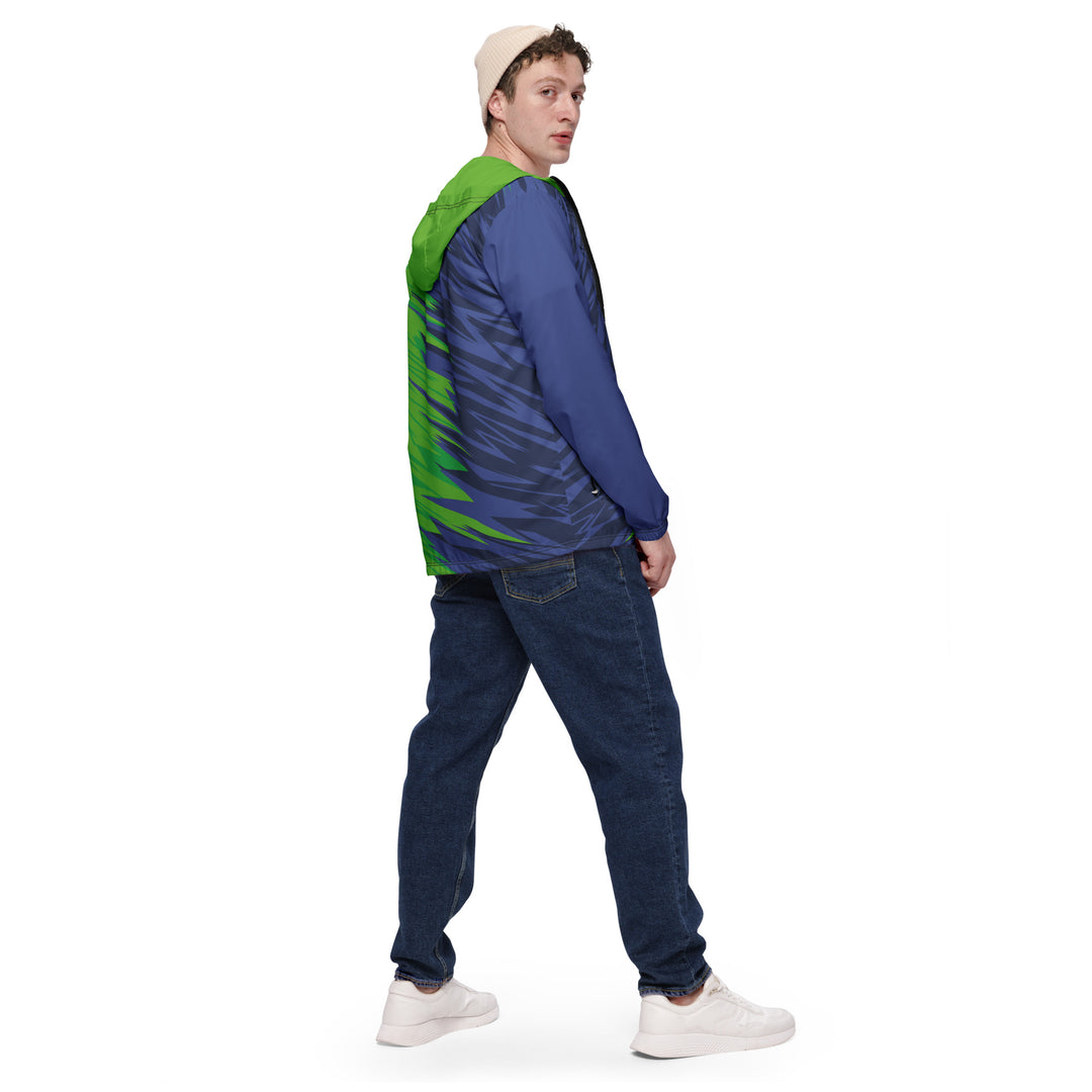 Men’s Windbreaker - Green-Blue Move