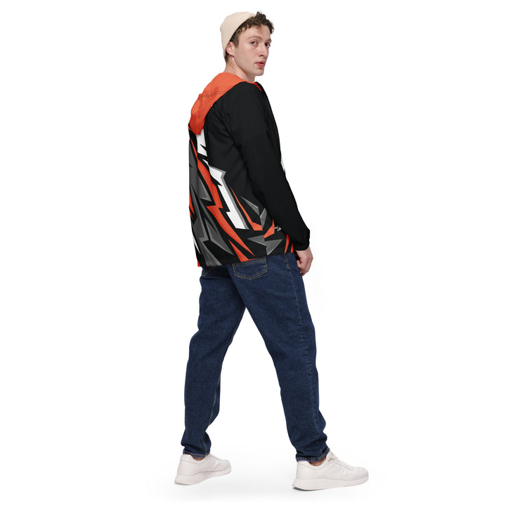 Men’s Windbreaker - Orange-Black Graffiti