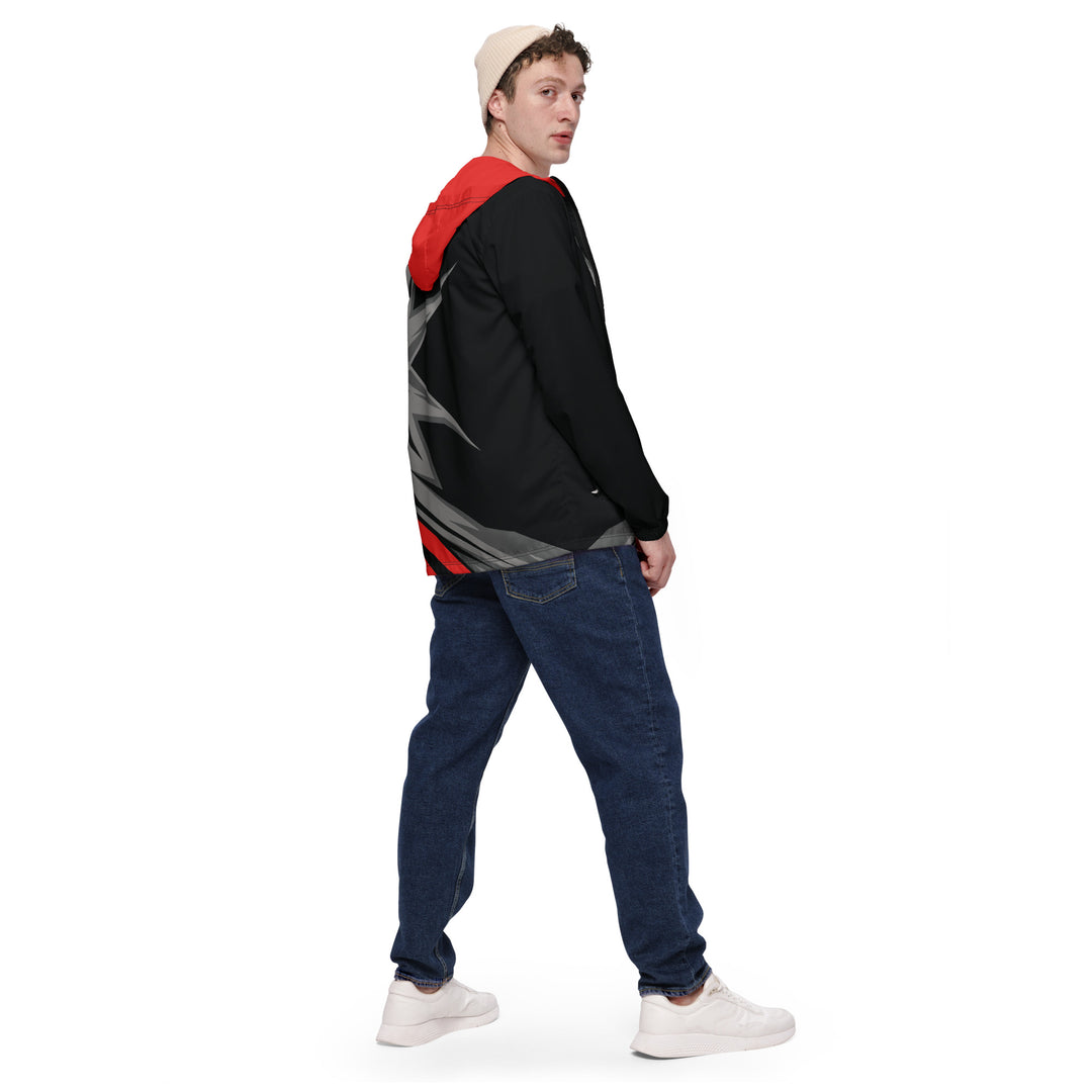 Men’s Windbreaker - Black-Red Blast