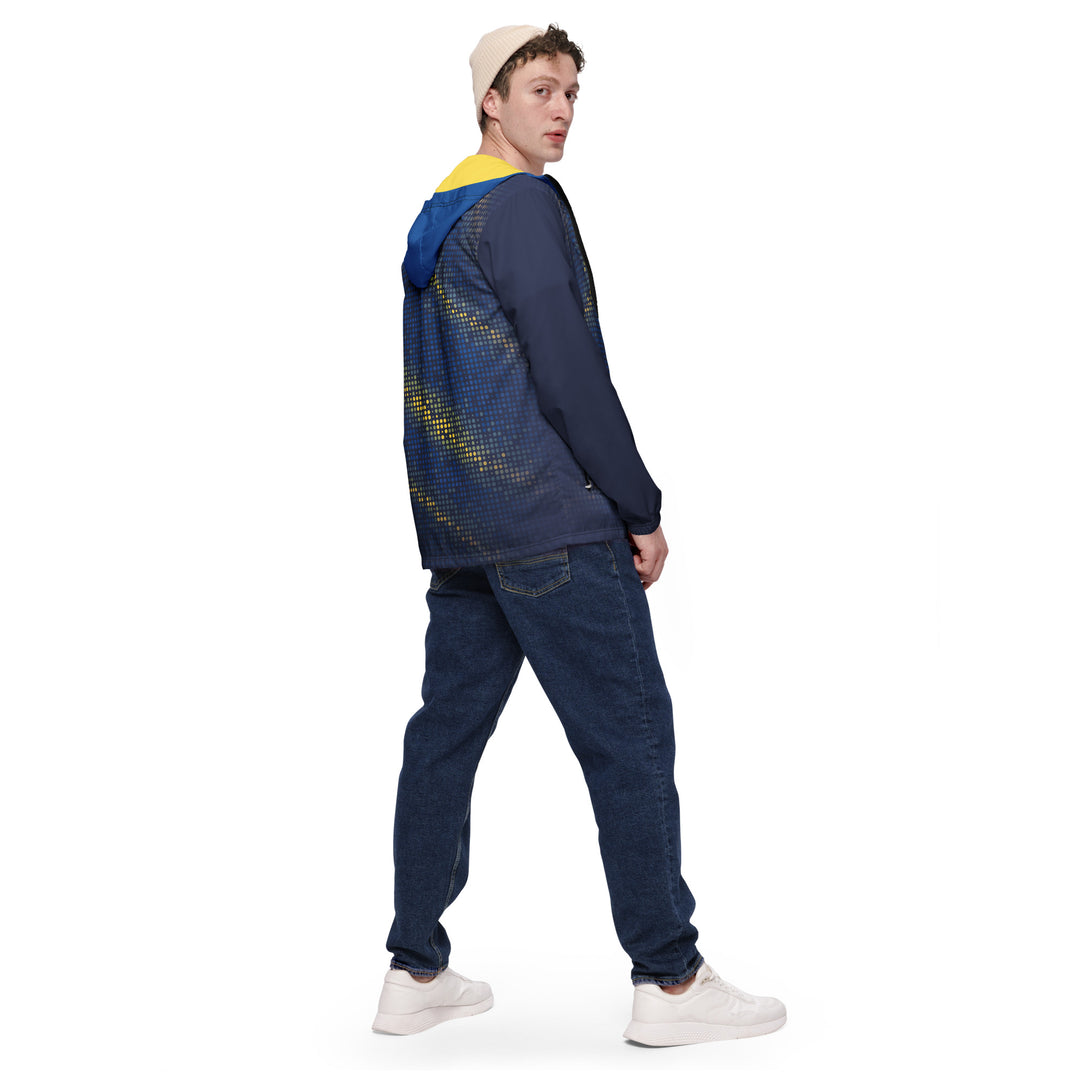 Men’s Windbreaker - Blue-Yellow Points