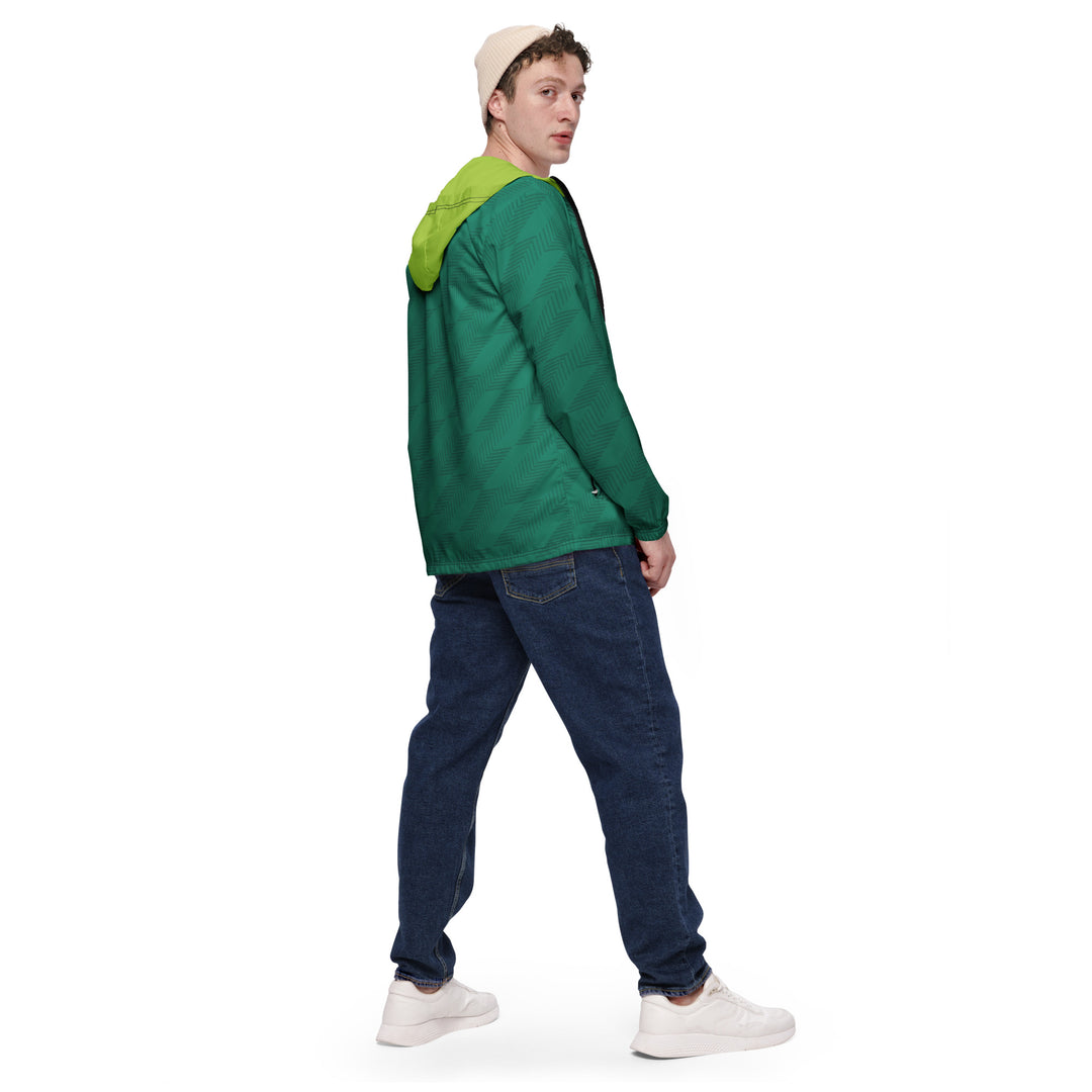 Men’s Windbreaker - Green Italic