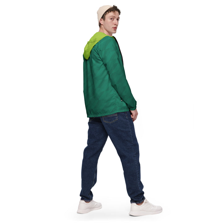 Men’s Windbreaker - Green Italic