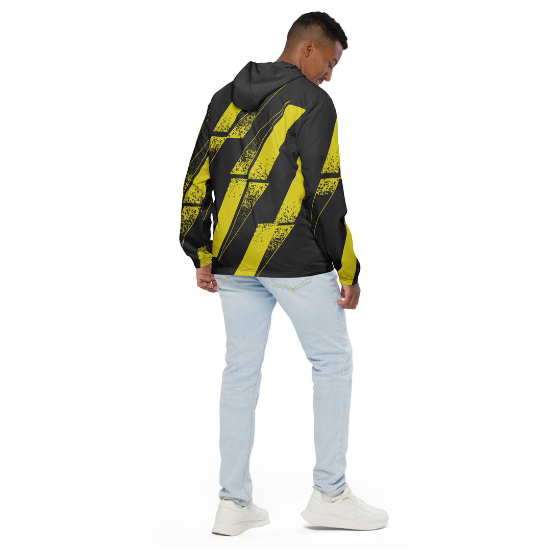 Men’s Windbreaker - Yellow-Black Diamond