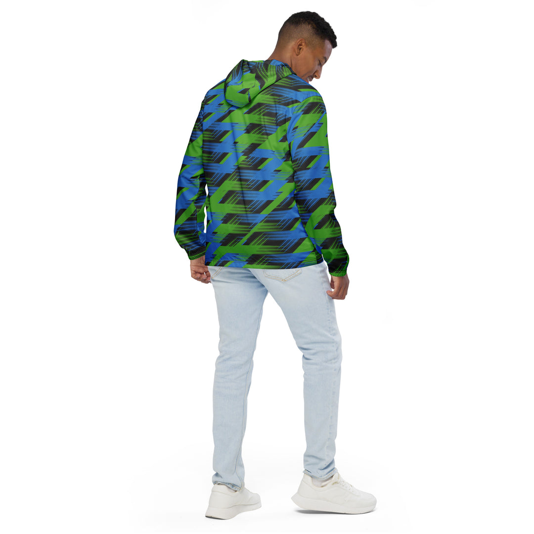 Men’s Windbreaker - Blue-Green Rough