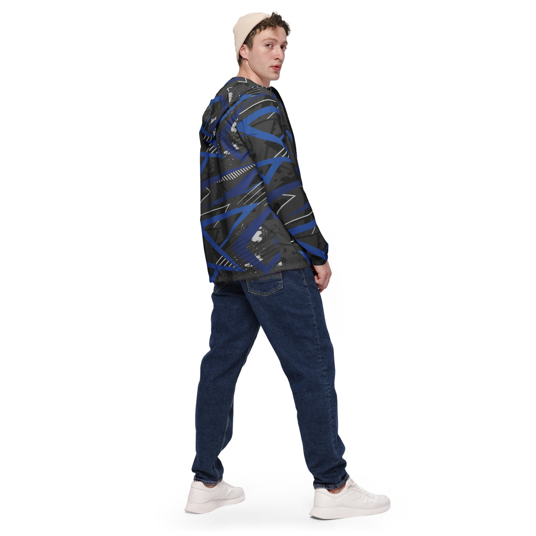 Men’s Windbreaker - Black-Blue Illusion