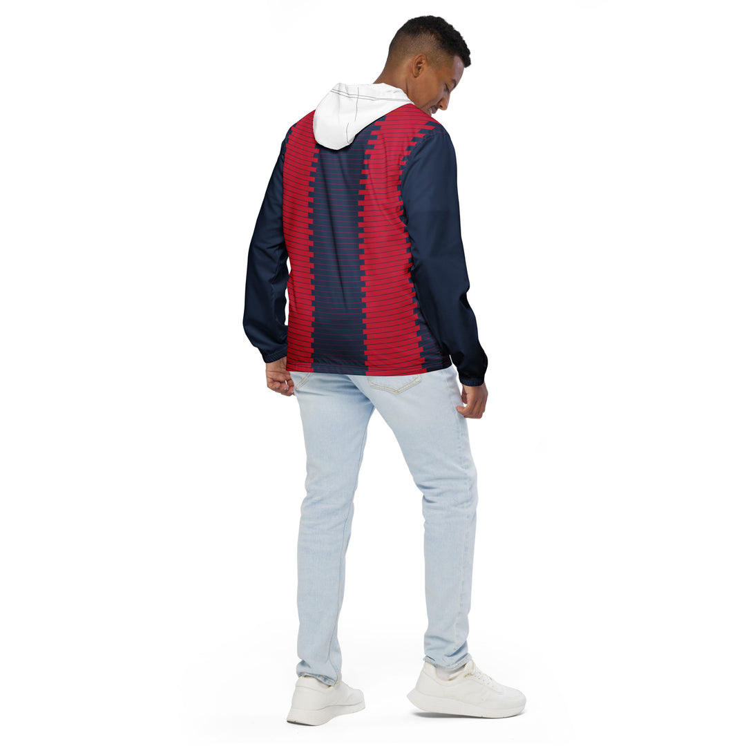 Men’s Windbreaker - Red-Blue Bar