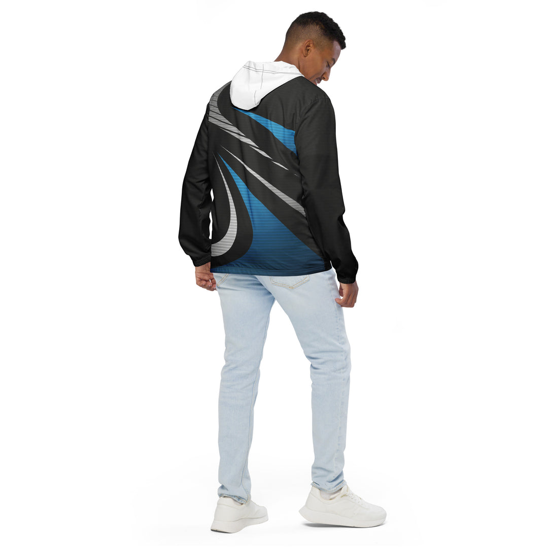 Men’s Windbreaker - Black-Blue Swing