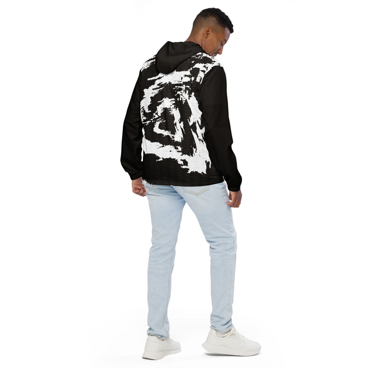 Men’s Windbreaker - Black-White Triangle