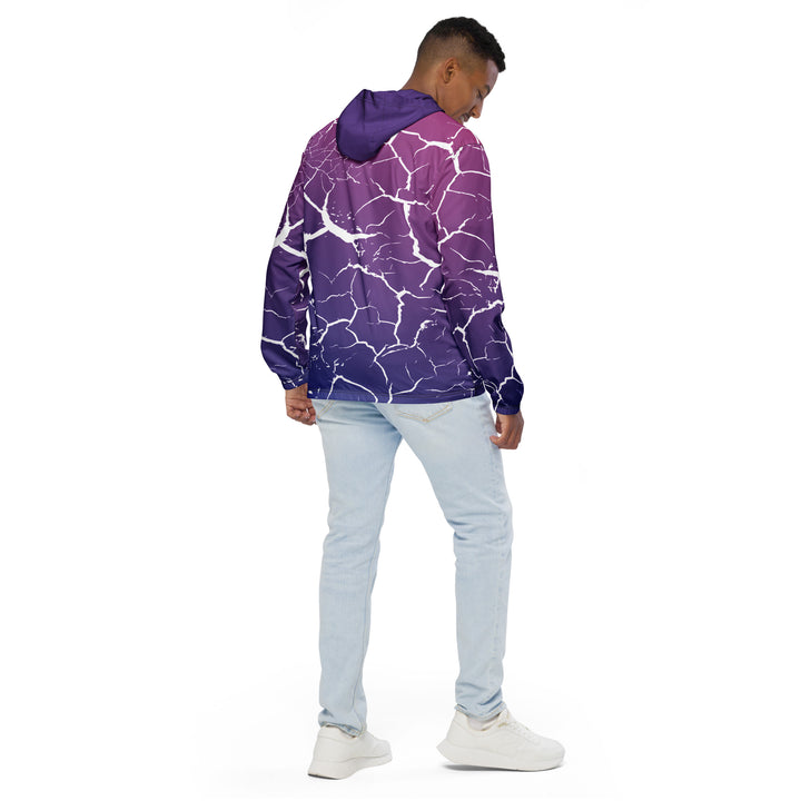 Men’s Windbreaker - Purple-White Desert