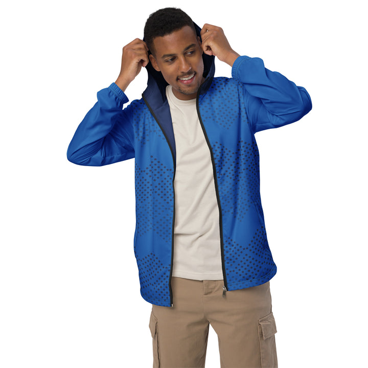 Men’s Windbreaker - Blue-Black Points