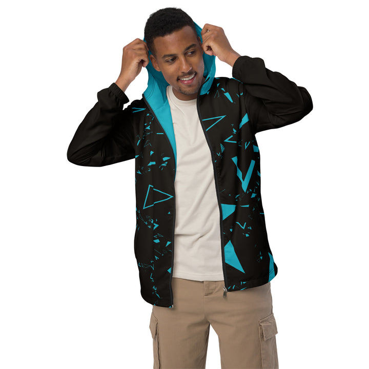 Men’s Windbreaker - Black-Blue Game