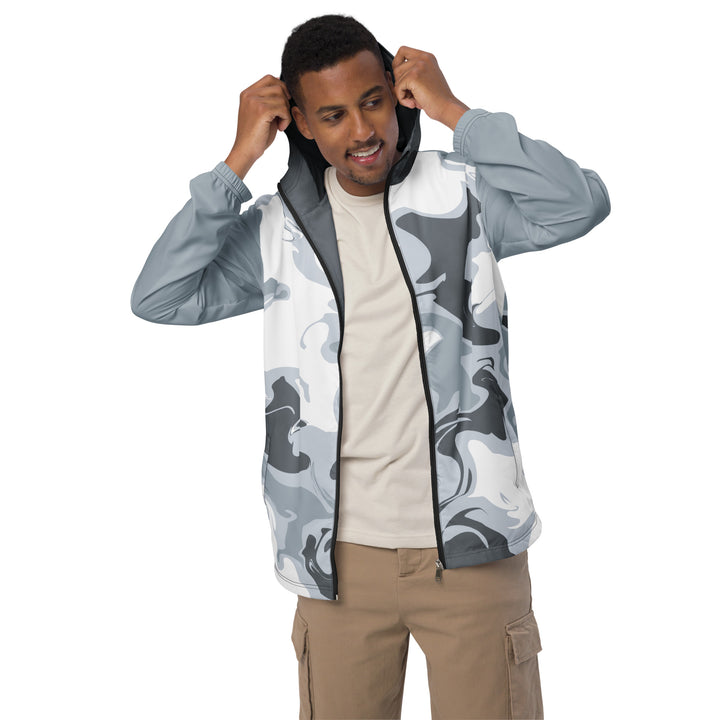 Men’s Windbreaker - Grey-White Smoke