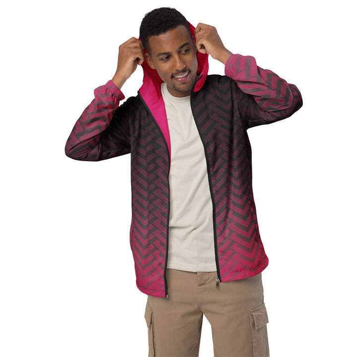 Men’s Windbreaker - Pink-Black Arrow