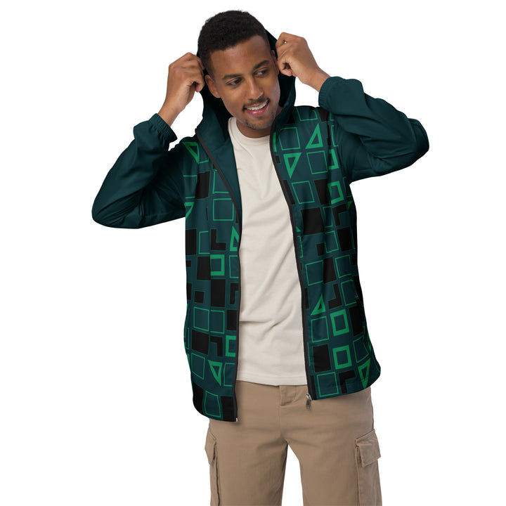 Men’s Windbreaker - Green-Black Game