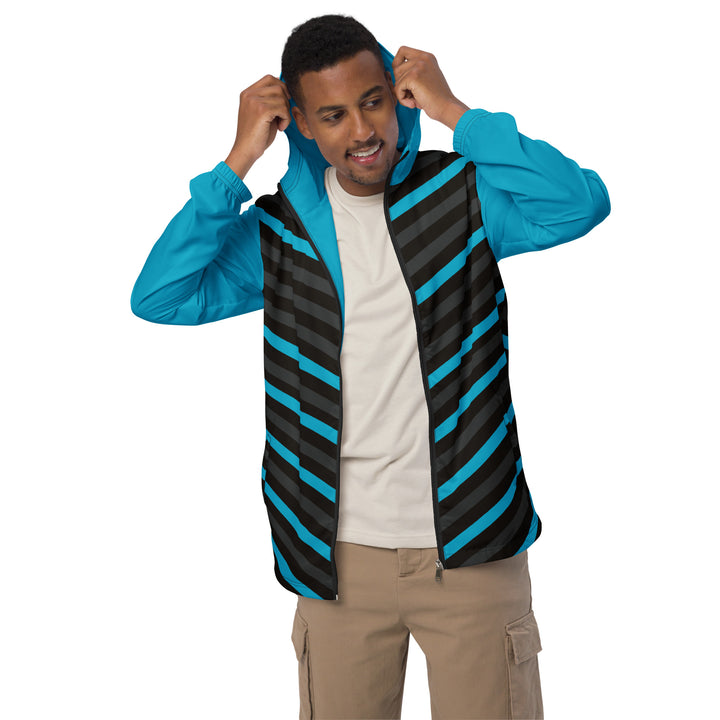 Men’s Windbreaker - Black-Blue Edge