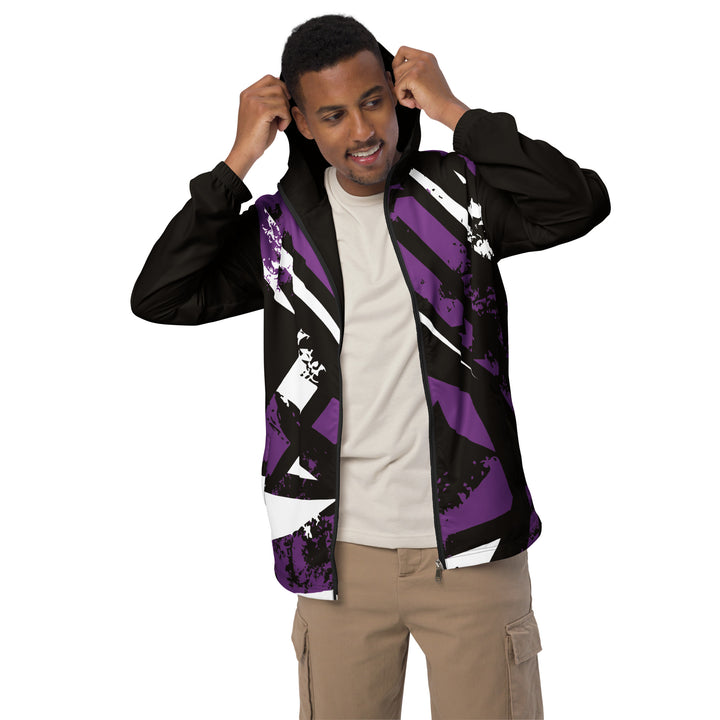 Men’s Windbreaker - Black-Purple Charge