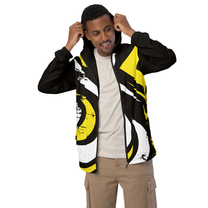 Men’s Windbreaker - Black-Yellow Street