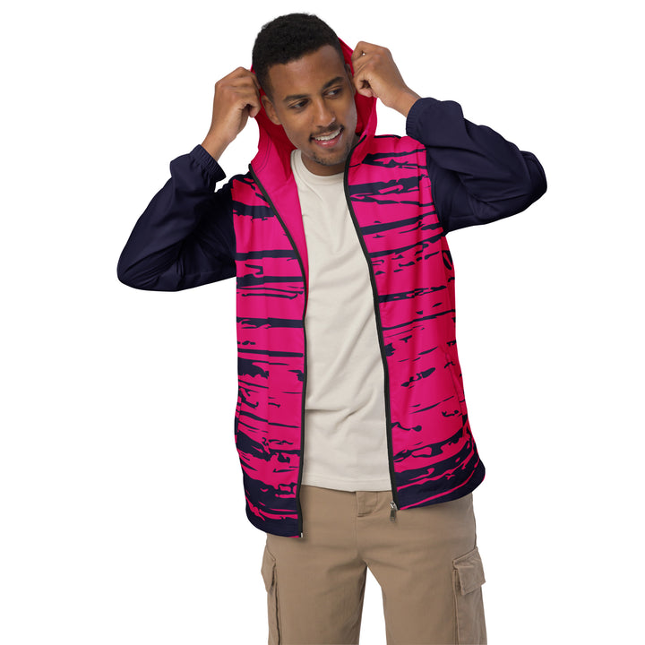 Men’s Windbreaker - Pink-Black Layer