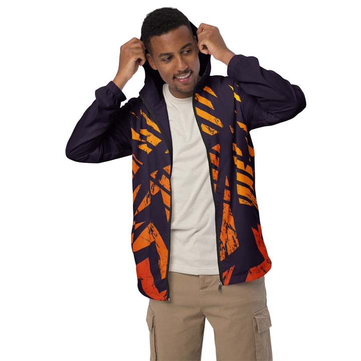 Men’s Windbreaker - Brown-Orange Sharp